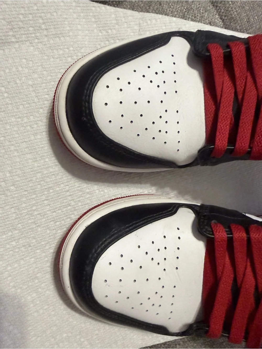 Nike Jordan 1’s Black White and Red Sneakers
